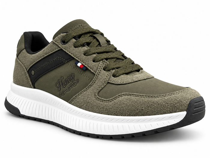 Ανδρικά Αθλητικά Sneakers Χακί με Ανάγλυφη Σόλα – ERP84231