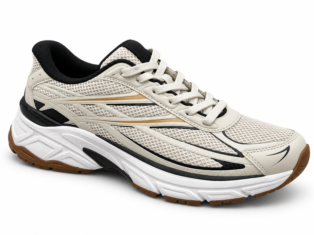 Ανδρικά Αθλητικά Sneakers Μπεζ με Ανάγλυφη Σόλα – ERP84228