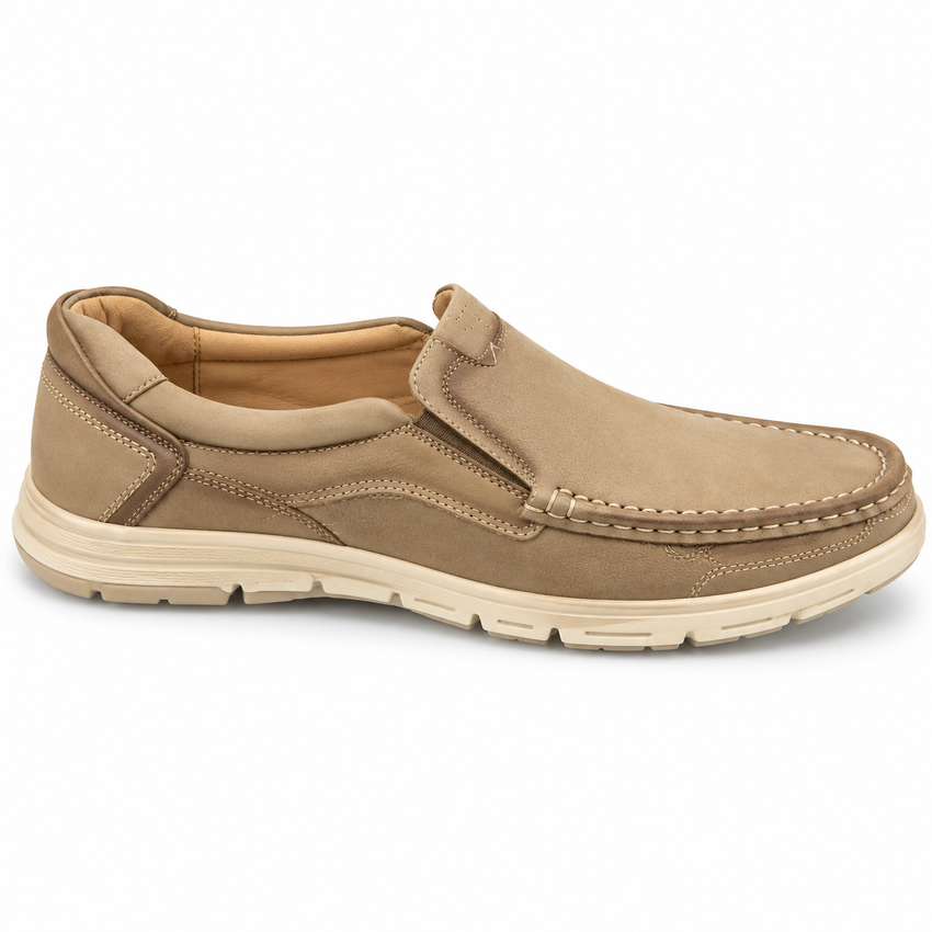Ανδρικά Μοκασίνια Μπεζ με Άνετη Slip-On Εφαρμογή – ERP84261