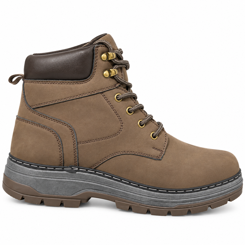 Ανδρικά Μποτάκια Outdoor Καφέ με Στιβαρή Σόλα – ERP84317