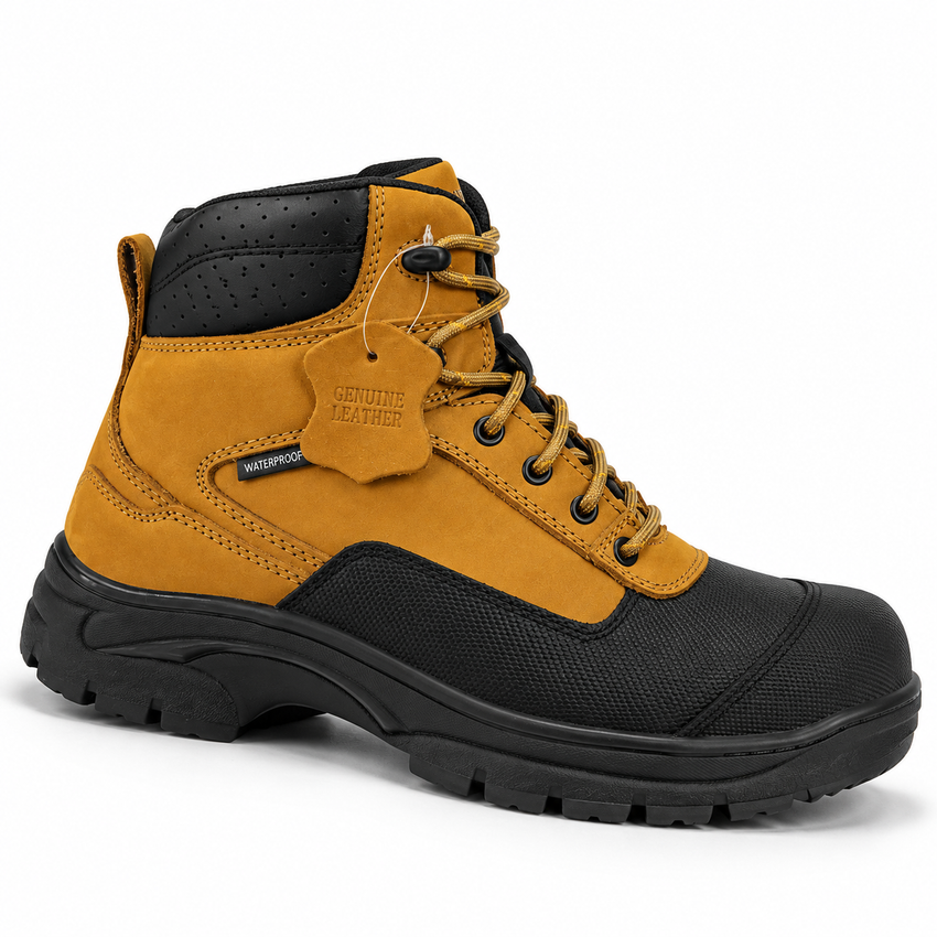 Ανδρικά Μποτάκια Outdoor Κίτρινα με Ανάγλυφη Σόλα – ERP84358