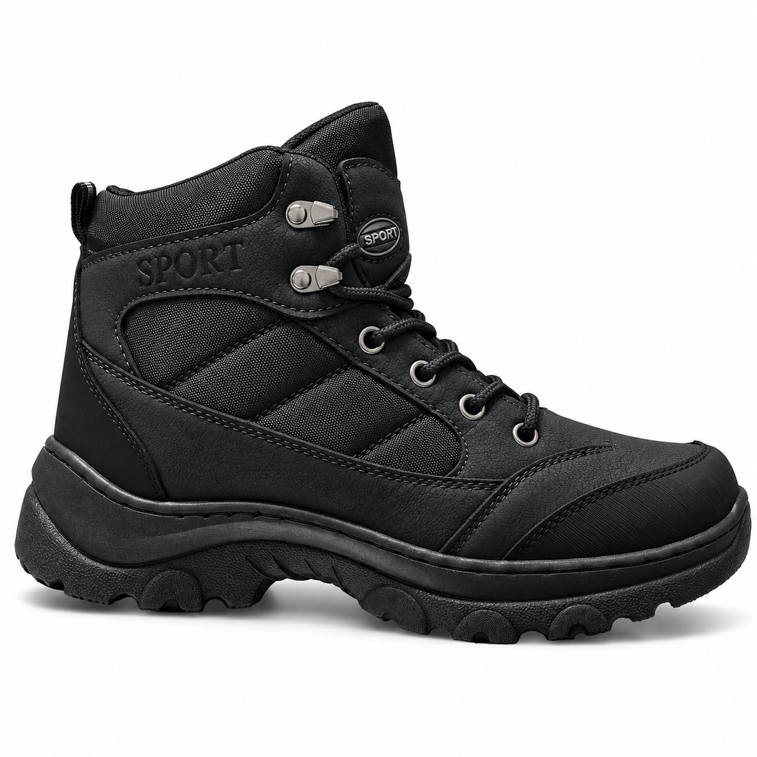 Ανδρικά Μποτάκια Outdoor Μαύρα με Στιβαρή Σόλα – ERP84299